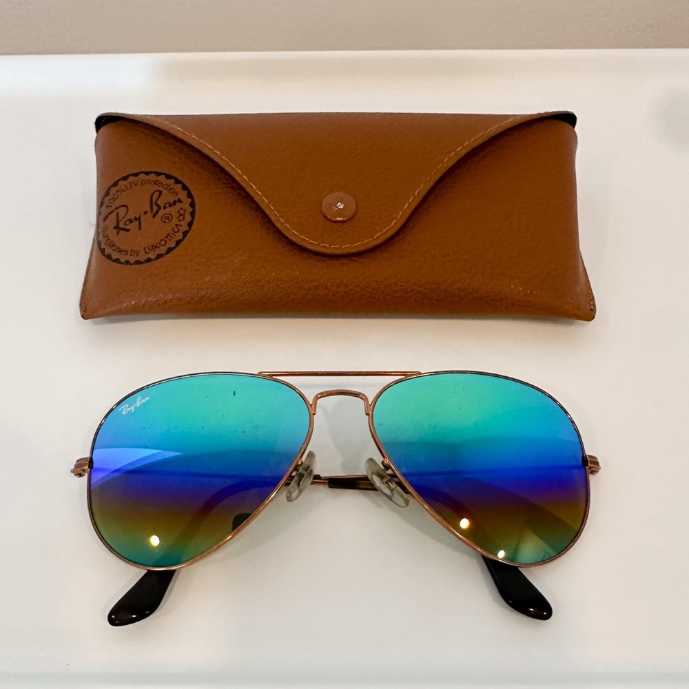 Ray Ban rainbow flash aviators